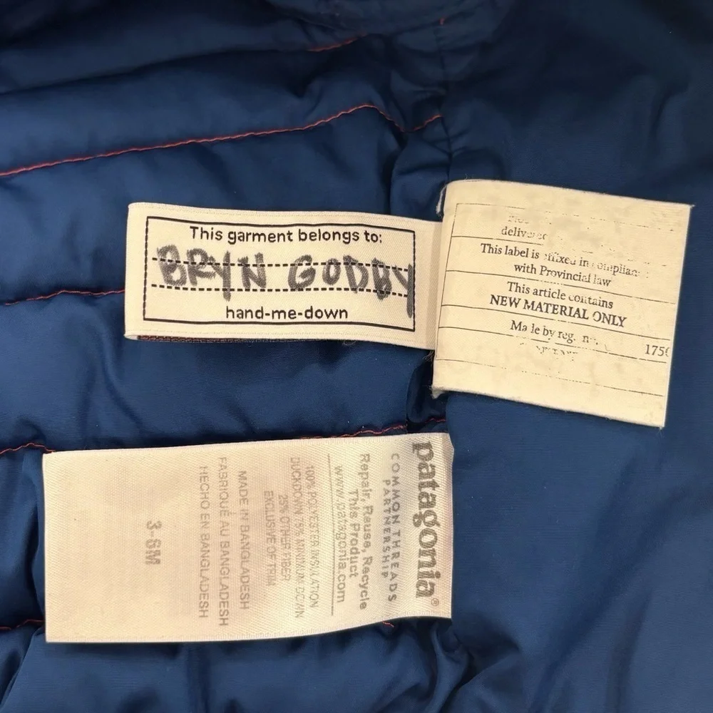 Patagonia Baby Down Jacket In Red Size 3-6 Months